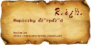 Repiczky Árpád névjegykártya