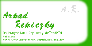 arpad repiczky business card